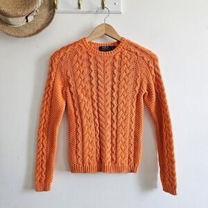 Polo by Ralph Lauren Orange Cable Knit Sweater